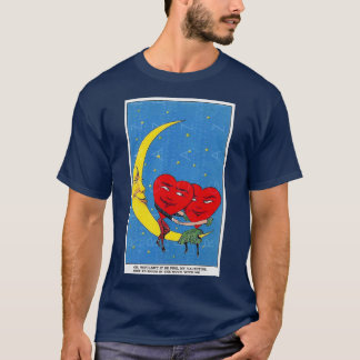 Camiseta cartão tarot moon e amantes