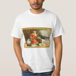 Camiseta cartão tradicional de natal vintage