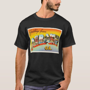Camiseta Cartão velho das viagens vintage de Albany Geórg