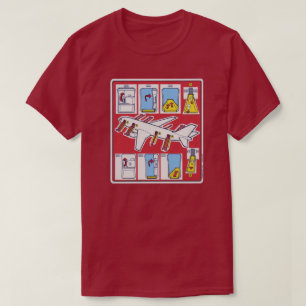 Camiseta Cartão Vermelho de Segurança de Emergência da Comp
