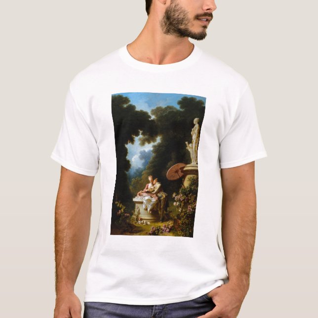 Camiseta Cartas de amor por Jean Honore Fragonard (Frente)