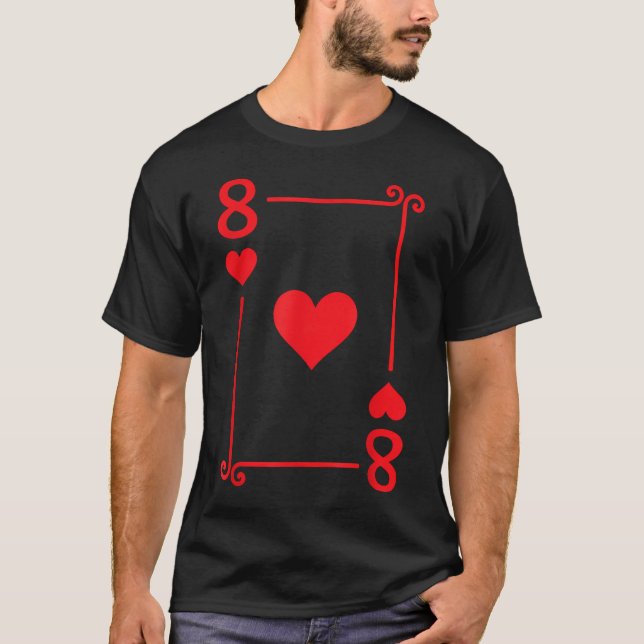 Camiseta Cartas de Baralho - 8 de Copas - Oito (Frente)