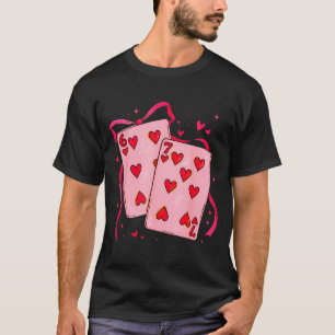 Camiseta Cartas de Baralho Coração do Dia dos Namorados Eng