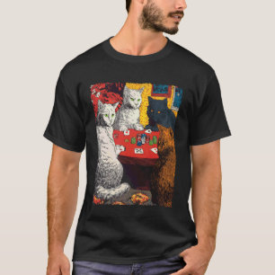 Camiseta Cartas de Baralho Meme Pop Art Jogos de Azar Gatos