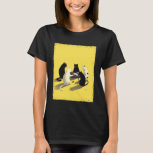 Camiseta Cartas de Baralho Pop Art Jogos de Azar Gatos Joga