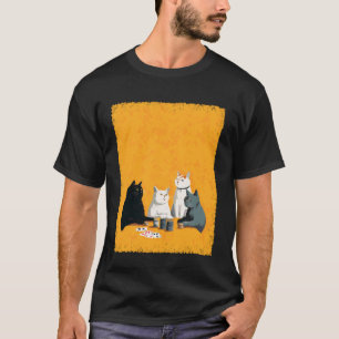 Camiseta Cartas de Baralho Pop Art Jogos de Azar Gatos Joga