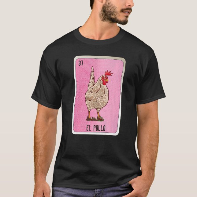 Camiseta Cartas de Bingo da Loteria do El Pollo Mexicano Sl (Frente)