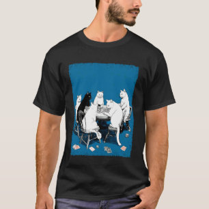 Camiseta Cartas de Jogar Antigas Cassino Jogos Gatos Jogand