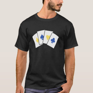 Camiseta Cartas de Jogar Ucranianas Ás Bandeira Mensagem So