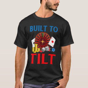 Camiseta Cartas de Jogo Construídas para Inclinar Poker