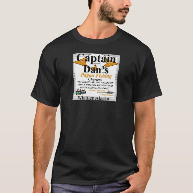 CAMISETA CARTAS DE PESCA PAGAN DO CAPITÃO DAN (Frente)