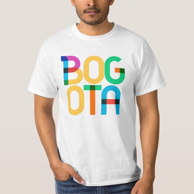 Camiseta Cartas de Pop de Arte da Bogotá Colômbia (Frente)