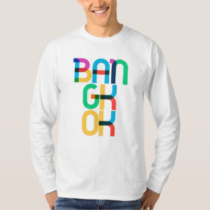 Camiseta Cartas de Pop de Arte de Bangkok na Tailândia