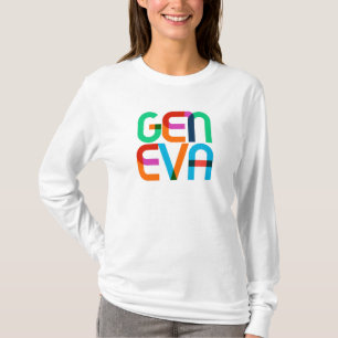 Camiseta Cartas de Pop de Suiça de Genebra