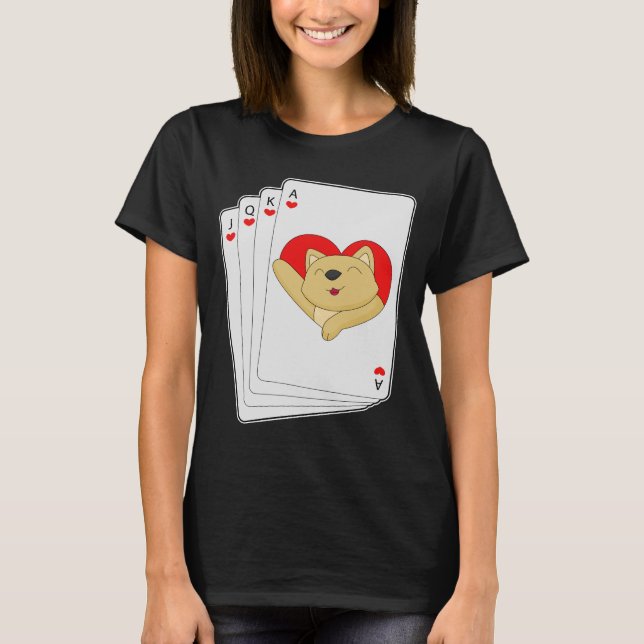 Camiseta Cartas de pôquer de gato (Frente)