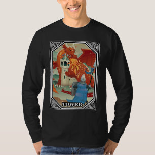 Camiseta Cartas de Tarot Torre Oculto Prato da Sorte Gótico
