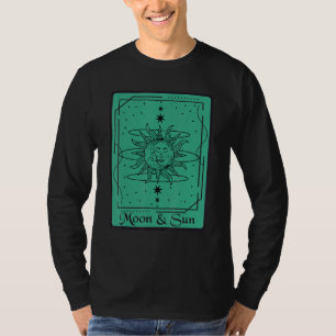 Camiseta Cartas Místicas de Tarot da Lua e do Sol Ocultismo
