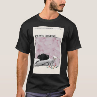 Camiseta Cartaz Carrie Fisher Bebendo por Desejo