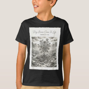 Camiseta Cartaz cristão da bíblia dos ossos secos que ganha