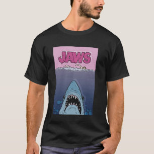 Camiseta Cartaz de Aniversário de 50 anos de Tubarão Meia-t