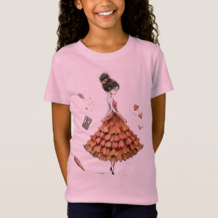 Camiseta Cartaz de Arte de Linha de Estilo Única Feita à Mã