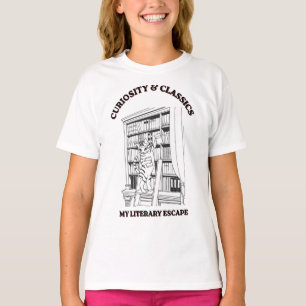 Camiseta Cartaz de Arte Estética de Bibliotecária Gata