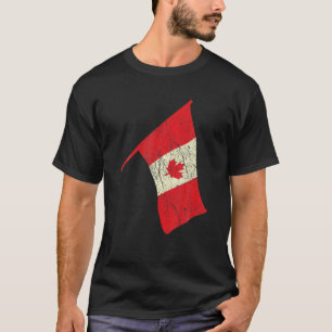 Camiseta Cartaz de bandeira canadense Folha Folha Homens Ca