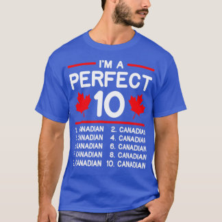 Camiseta Cartaz de bandeira canadense perfeito Folha Funny 