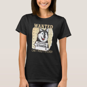 Camiseta Cartaz de Cachorro Procurado Engraçado Não Consegu