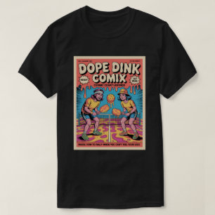 Camiseta Cartaz de Comix do Dope Dink de Pickleball Engraça
