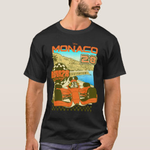 Camiseta Cartaz de corrida 28 do Mickey e amigos monaco