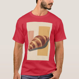 Camiseta Cartaz de Croissant Vintage Arte de Parede de Pada