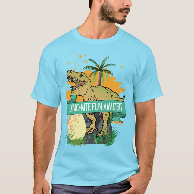 CAMISETA CARTAZ DE DINOSSAURO (Frente)