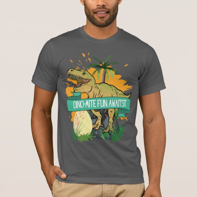 CAMISETA CARTAZ DE DINOSSAURO (Frente)