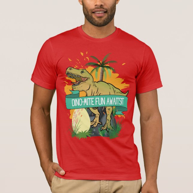 CAMISETA CARTAZ DE DINOSSAURO (Frente)