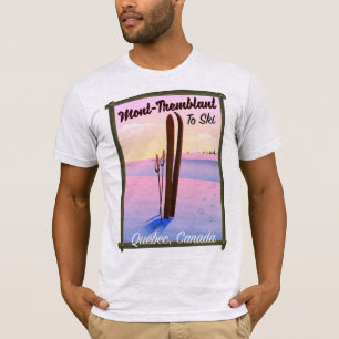 Camiseta Cartaz de esqui de Mont-Tremblant Québec.
