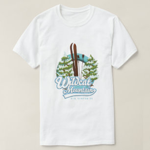 Camiseta Cartaz de esqui do Wildcat Mountain New Hampshire