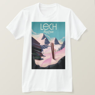 Camiseta Cartaz de esqui Lech Áustria.