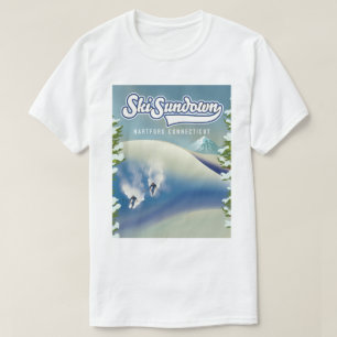 Camiseta Cartaz de esqui Sundown Hartford Connecticut