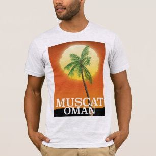 Camiseta cartaz de férias de Muscat Oman