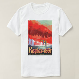 Camiseta Cartaz de Ficção Científica de Viagens Futuras da