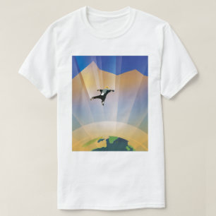 Camiseta Cartaz de Ficção Científica de Viagens Futuras da