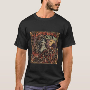 Camiseta • Cartaz de Filme de Terror Gótico Antigo Vampiro
