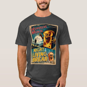 Camiseta Cartaz de filme de terror vintage de zumbi Noite d