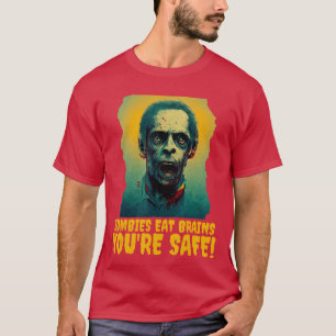Camiseta Cartaz de Halloween Divertido de Zumbi Retro Festa
