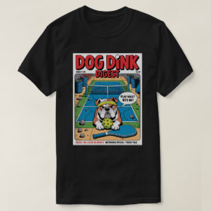 Camiseta Cartaz de Pickleball Engraçado do Bulldog Diz Me M