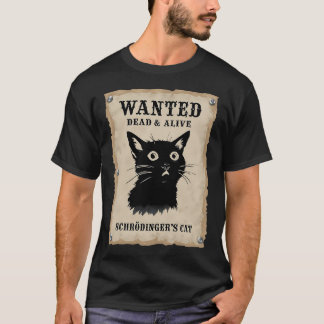 Camiseta Cartaz de Procura Antigo com Silhueta de um Gato