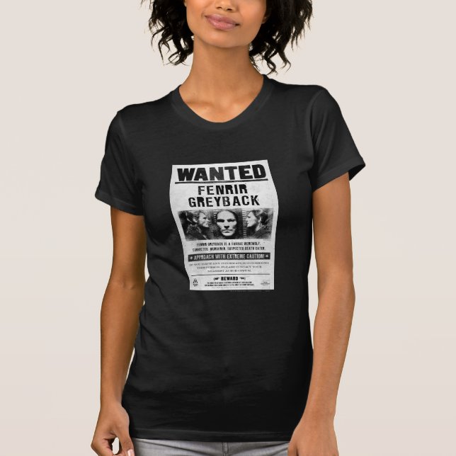 Camiseta Cartaz de Procura de Fenrir Greyback (Frente)