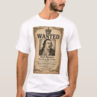 Camiseta Cartaz de Procurado Paul Revere