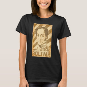 Camiseta Cartaz de Propaganda Rasgado de Simon Bolivar